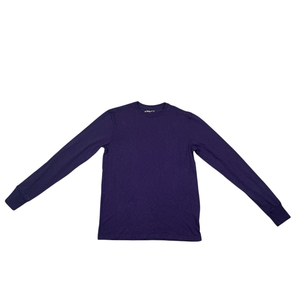 NEW American Giant Men’s Premium Slub Crew Tee Long Sleeve Purple Velvet Shirt